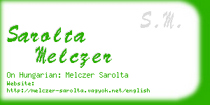 sarolta melczer business card